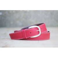 CEINTURE CUIR ROUGE| La french